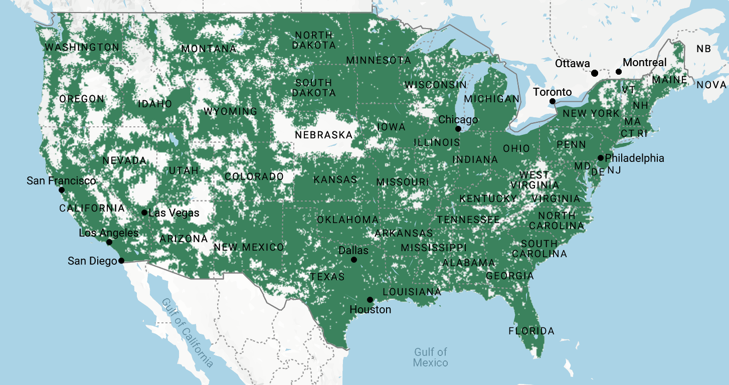 SafetyNet Wireless Coverage Map